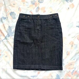 J. Crew Dark Wash Denim Skirt